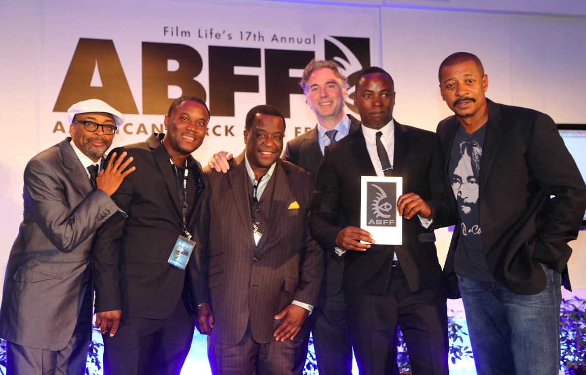 Spike Lee, Robert Townsend with writer/director Stephen Lloyd Jackson & other 17th ABFF nominated directors