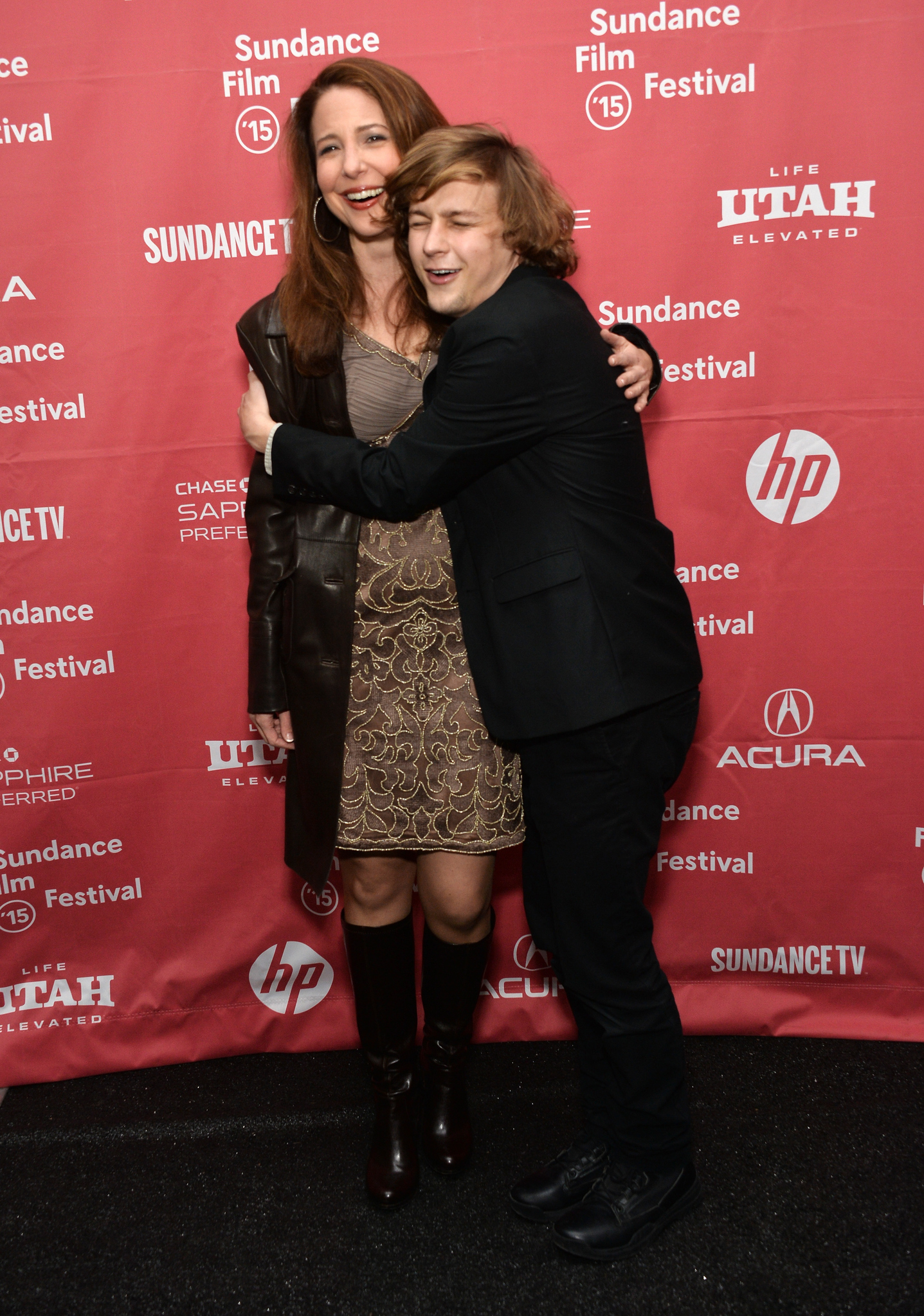 Robin Weigert and Logan Miller at event of Take Me to the River (2015)