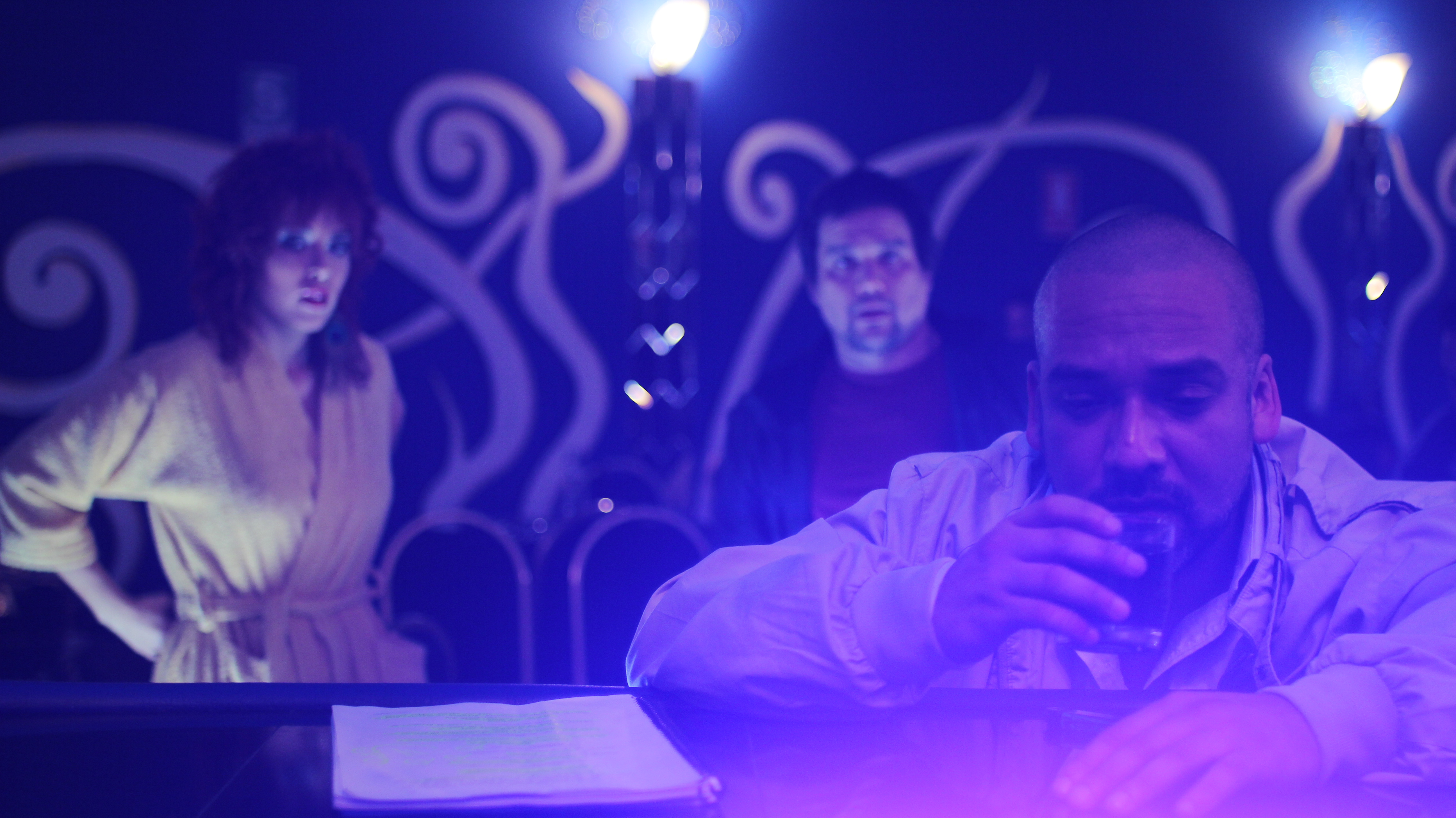 Still of Adriana Quevedo, Sandro Ventura and Roger Del Águila in El Buen Pedro.