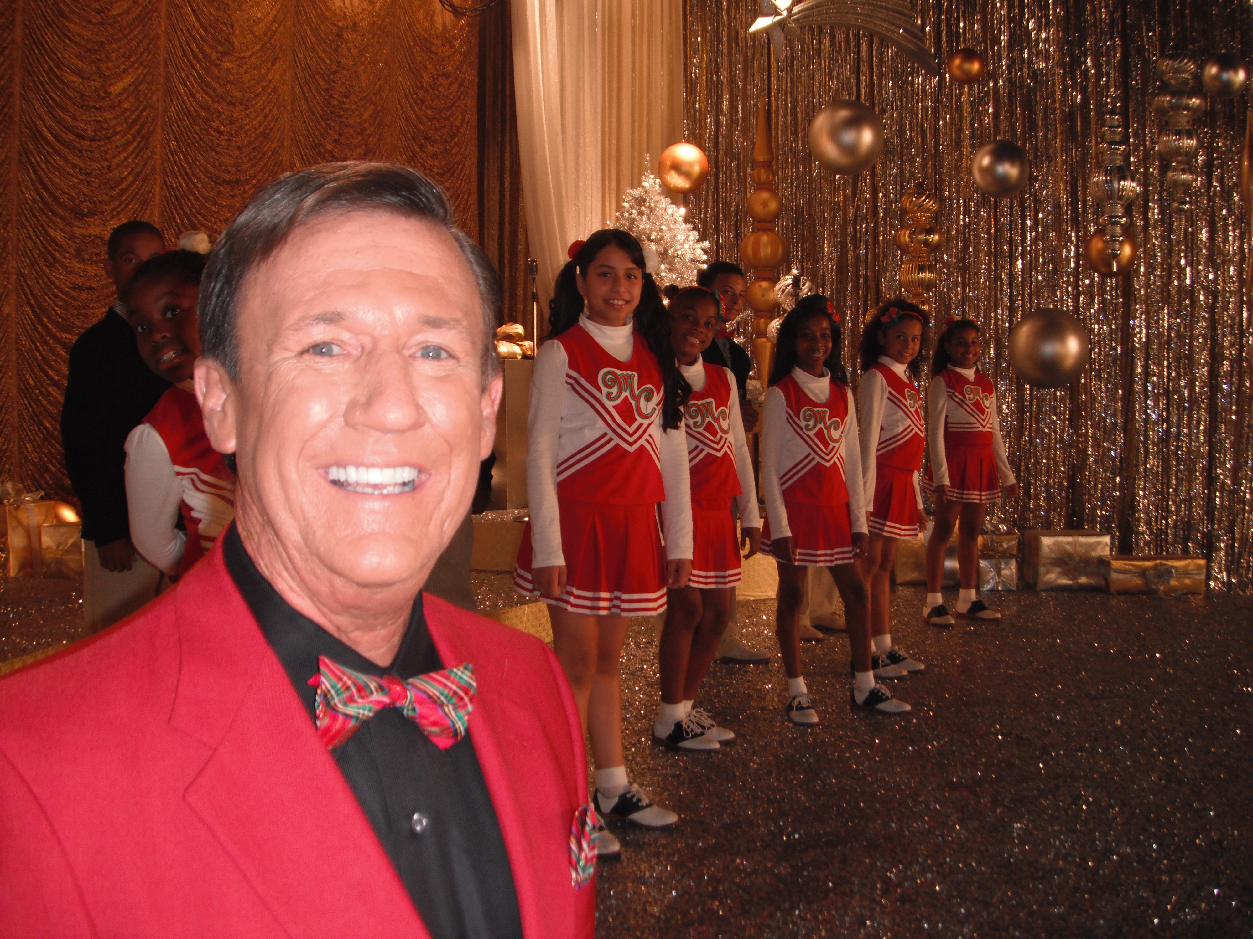 Playing Dick Clark hosting the Maria Carey Christmas special music video OH SANTA!