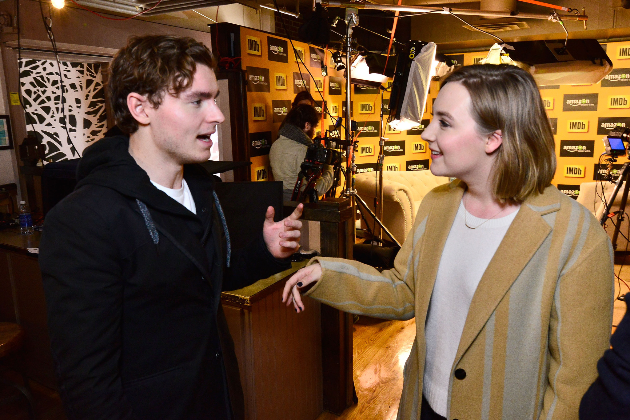 Saoirse Ronan and Callan McAuliffe at event of IMDb & AIV Studio at Sundance (2015)