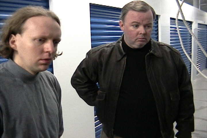 Jeff Kirkendall with Dan Bailey in a scene from the horror anthology feature 
