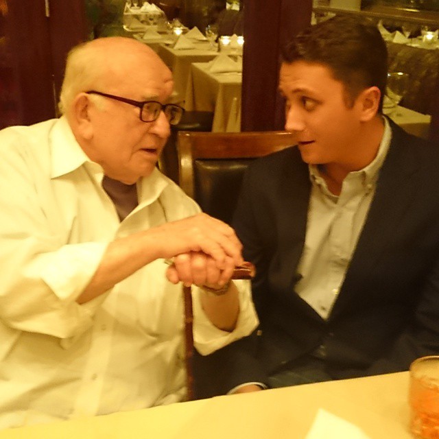 Dinner with Ed Asner.