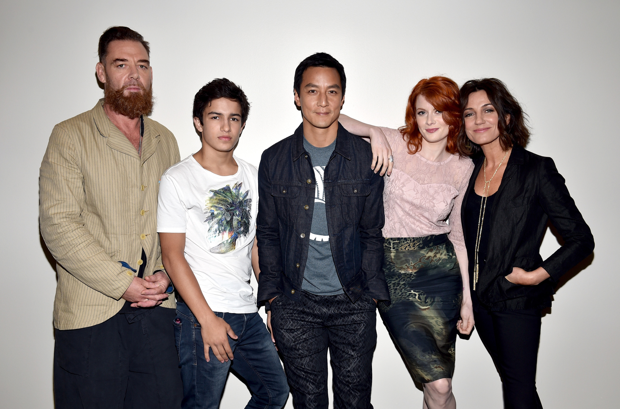 Orla Brady, Marton Csokas, Daniel Wu, Aramis Knight and Emily Beecham at event of Into the Badlands (2015)