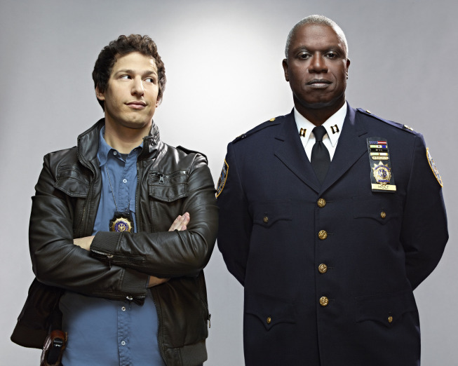 Still of Andre Braugher and Andy Samberg in Brooklyn Nine-Nine (2013)