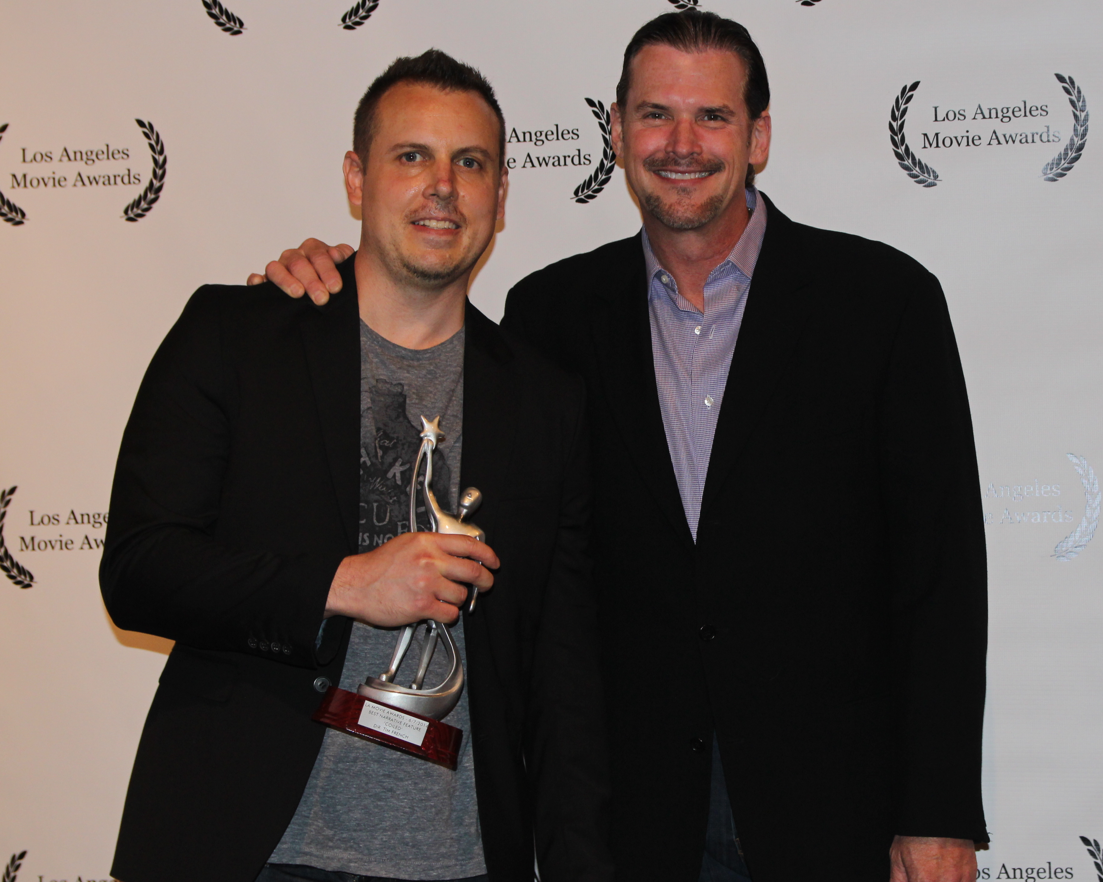 Director Tim French, and actor Scott King, COILED, LA Movie Awards.