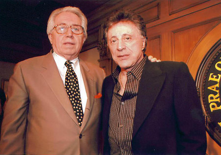 Uncle Pete And Frankie Valli at the Friars Club on Frankie 70 Brithday Party
