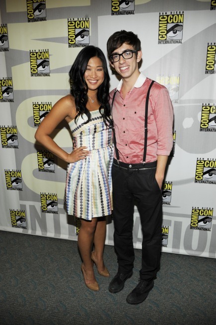 Kevin McHale and Jenna Ushkowitz at event of Glee (2009)