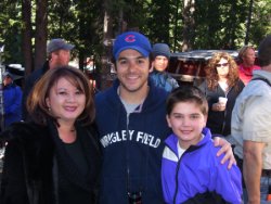 Sean Patrick Flaherty, Sharry Flaherty and Fred Savage on the set of Daddy Day Camp.
