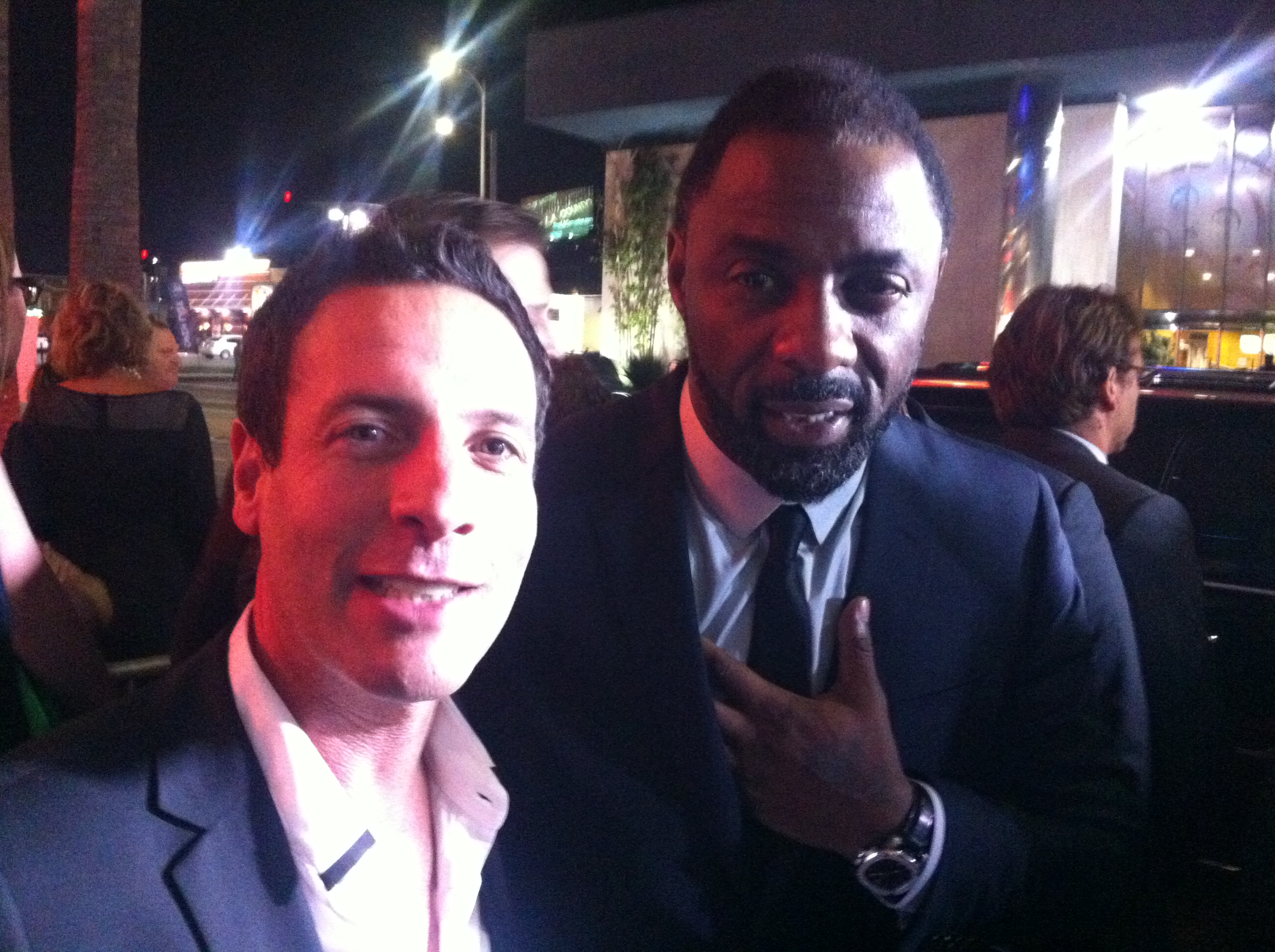 ...with Idris Elba at the MANDELA premiere in Los Angeles.