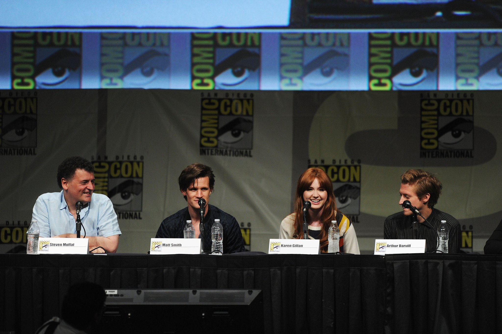 Steven Moffat, Matt Smith, Karen Gillan and Arthur Darvill at event of Doctor Who (2005)