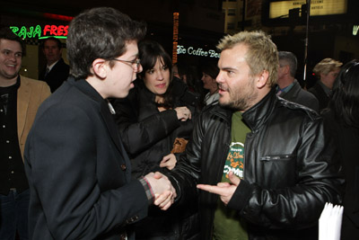 Jack Black and Christopher Mintz-Plasse at event of Walk Hard: The Dewey Cox Story (2007)