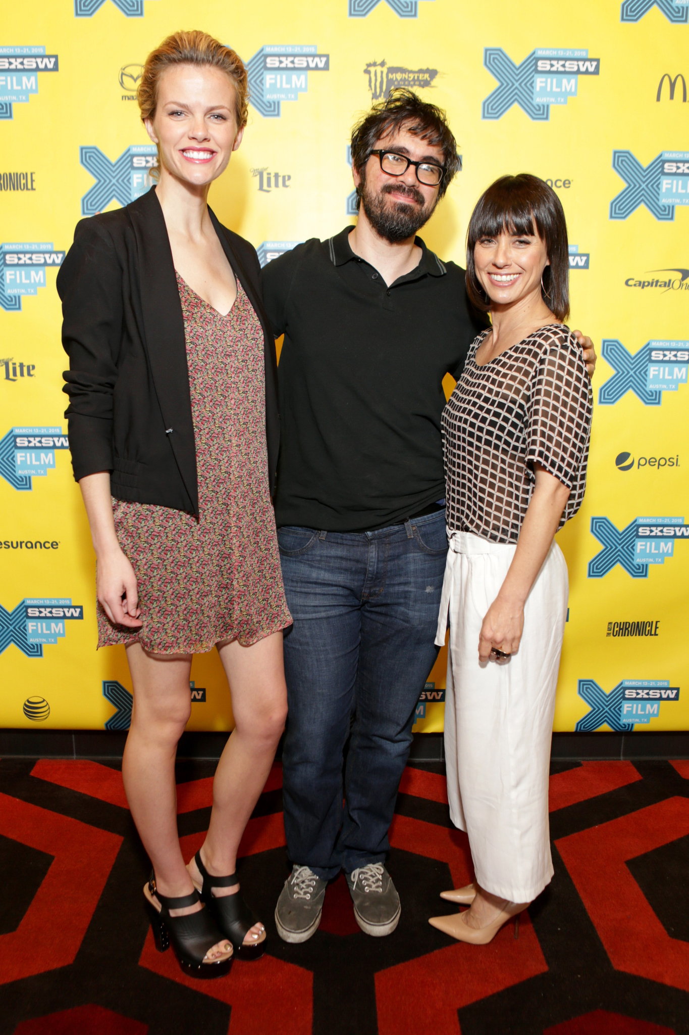Constance Zimmer, Andrew Bujalski and Brooklyn Decker at event of Results (2015)
