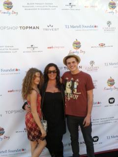 Jake and Jaycie Walker at the TJ Martell Foundation Family Day at CBS Studios with Manager Kimberly Taylor (KTA Group)