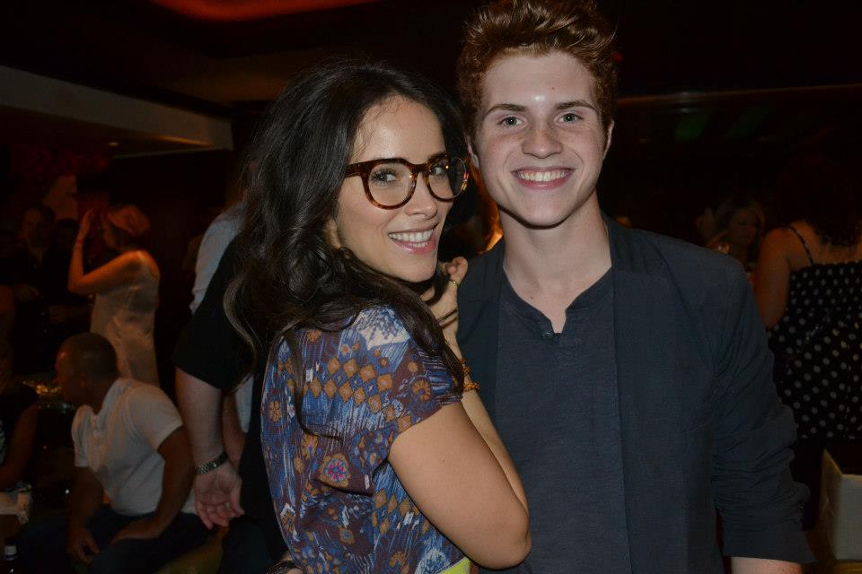 Jake at a event for Rectify with co-star Abigal Spencer (Chasing Mavericks, Cowboys and Aliens, Mad Men)