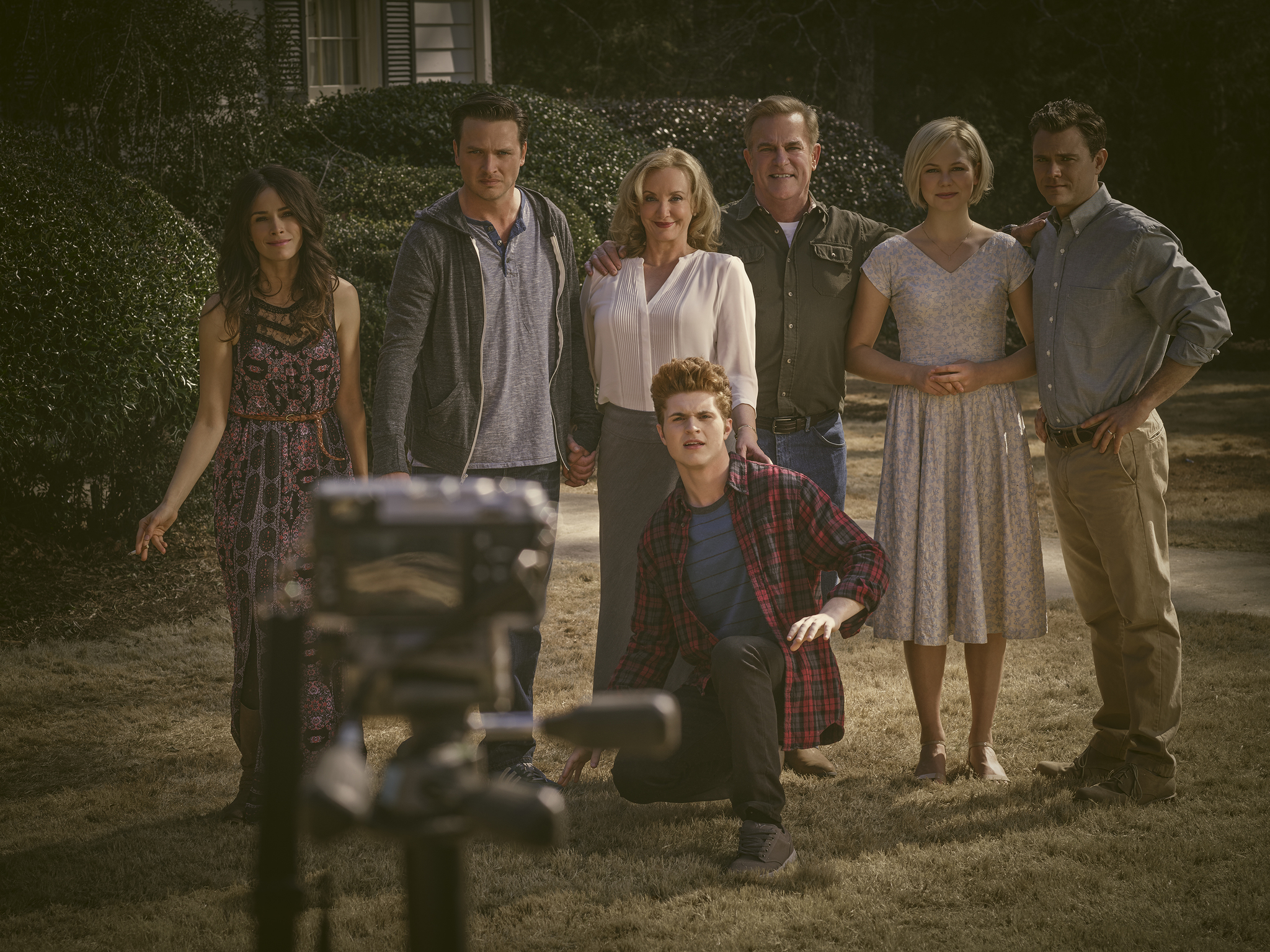 Still of Clayne Crawford, Bruce McKinnon, J. Smith-Cameron, Abigail Spencer, Aden Young, Jake Austin Walker and Adelaide Clemens in Rectify (2013)