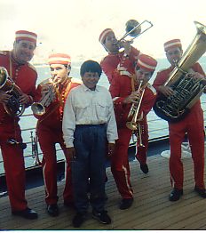 Actor Edmund K Lo (Age: 10) on the Queen Mary Boat in 1985. Edmund said: Ohh My Ear Hurt!