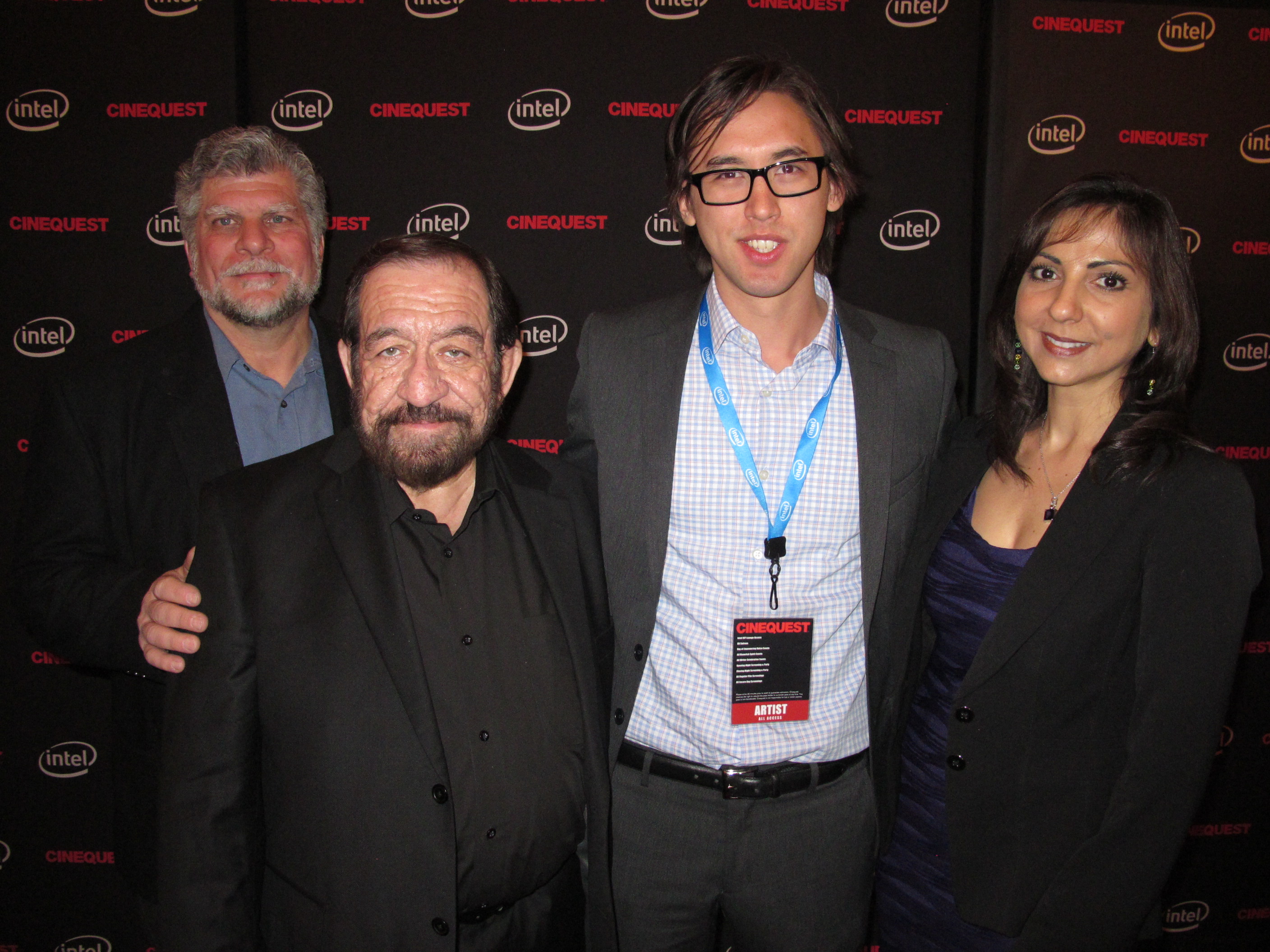 Damon Viola, Jesse Wilde, Bradly Leong, Director of feature film, Dorman & Marianne Ricci at the Cinequest Film Festival March 2012.