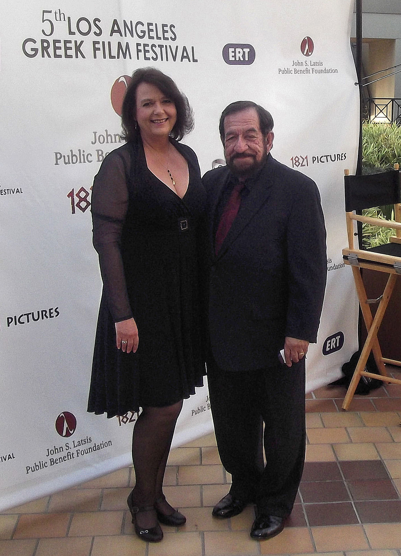 Jesse and Debby Kirtland, Screen Play Writer at the Los Angeles Greek Film Festival/movie premiere of Without Borders, June 11, 2011.