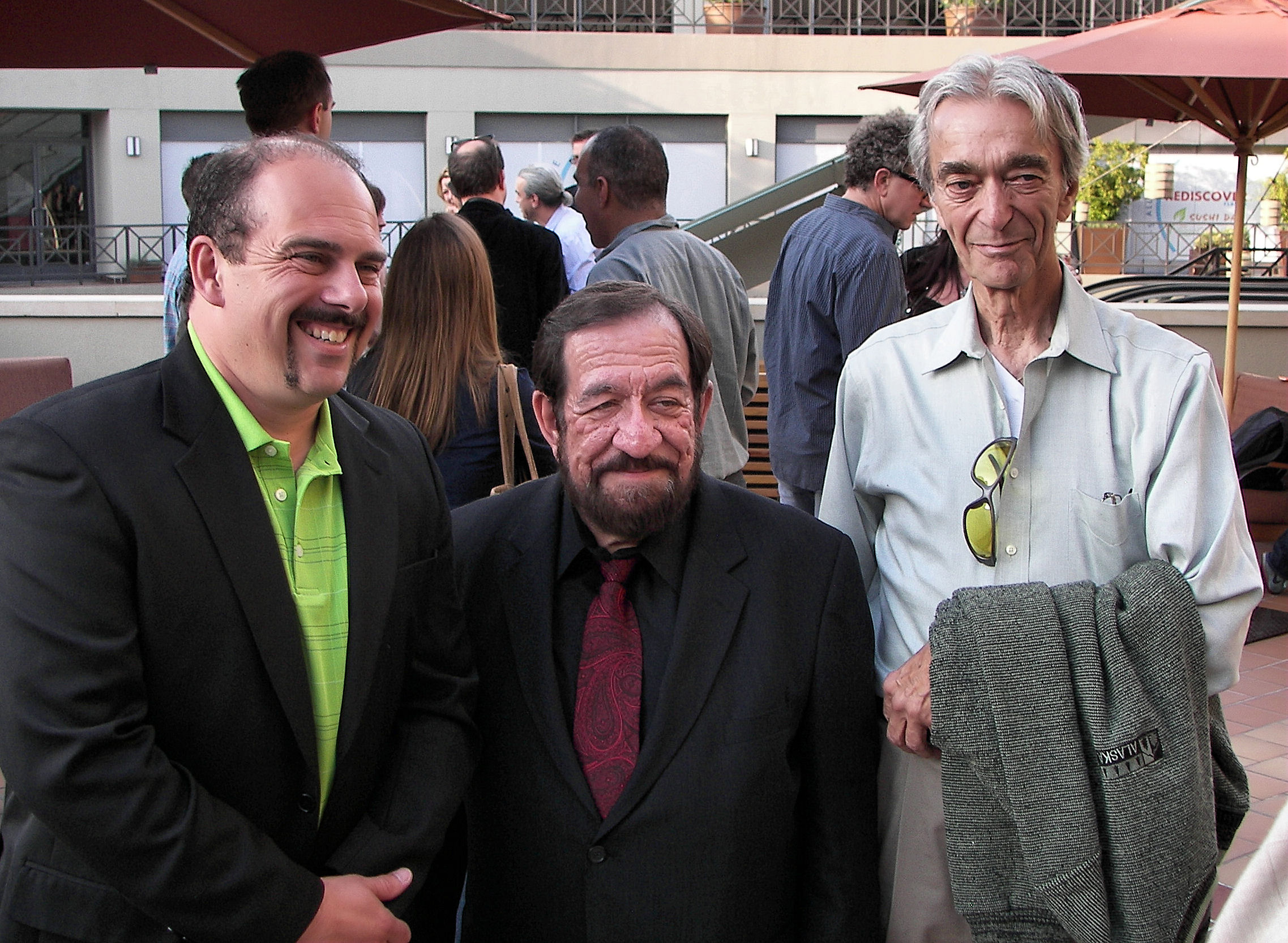 Jesse and Ted Palmeri, on the right, at the Los Angeles Greek Film Festival/movie premiere of Without Borders, June 11, 2011.