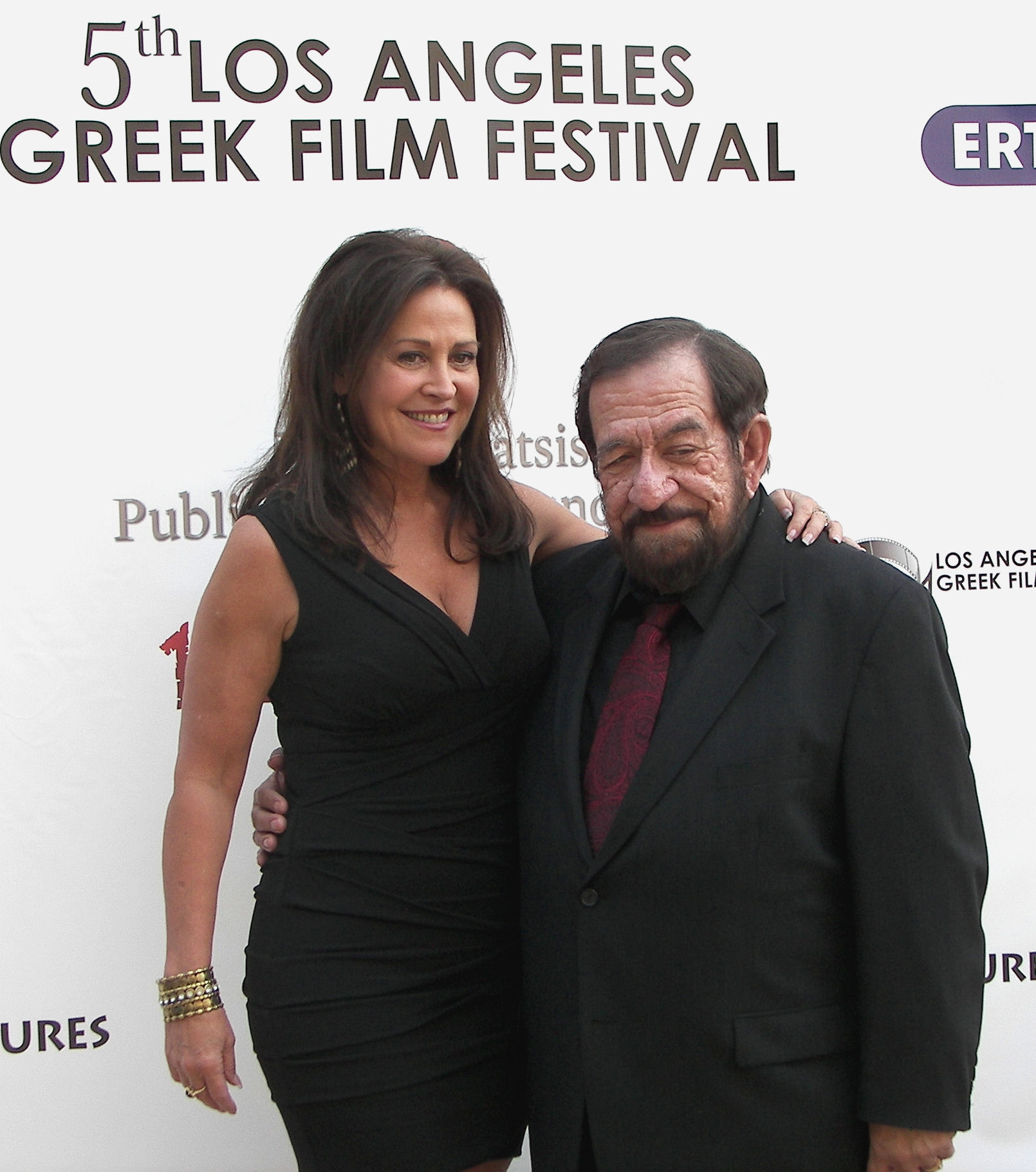 Jesse and Sandra Staggs, Actress/Producer at the Los Angeles Greek Film Festival/movie premiere of Without Borders, June 11, 2011.