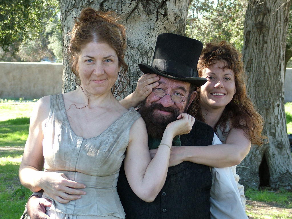 Jesse and saloon girls from the Gem Saloon on Deadwood set, 2006.
