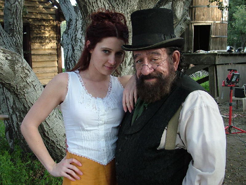 Jesse and Cassadee ready to go on set of HBO's Deadwood. 2006.
