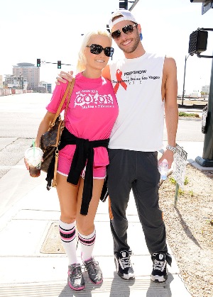 Josh Strickland and Holly Madison at the 21st Annual AIDS Walk Las Vegas on April 17, 2011 to benefit Aid for AIDS of Nevada (AFAN).