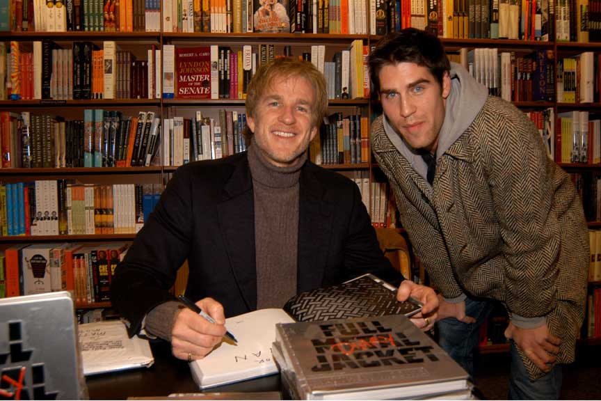 Matthew Modine and Evan Hart at Full Metal Jacket Diary release