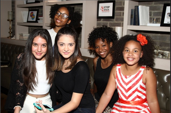 Hanging with Lilamar Hernandez (Bella & The Bulldogs) Jillian Estell (Black and White) Reiya Downs (Degrassi)and Riele (Henry Danger) 2015 Kids Choice Awards GBK Gifting Lounge.