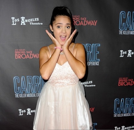 Actress Luna Blaise attends the 'Carrie The Killer Musical Experience' opening night red carpet at Los Angeles Theatre on October 8, 2015 in Los Angeles, California.