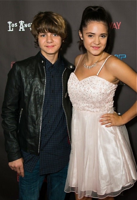 Actor Ty Simpkins and actress Luna Blaise arrive at 'Carrie The Killer Musical Experience' Opening Night Red Carpet at Los Angeles Theatre on October 8, 2015 in Los Angeles, California.