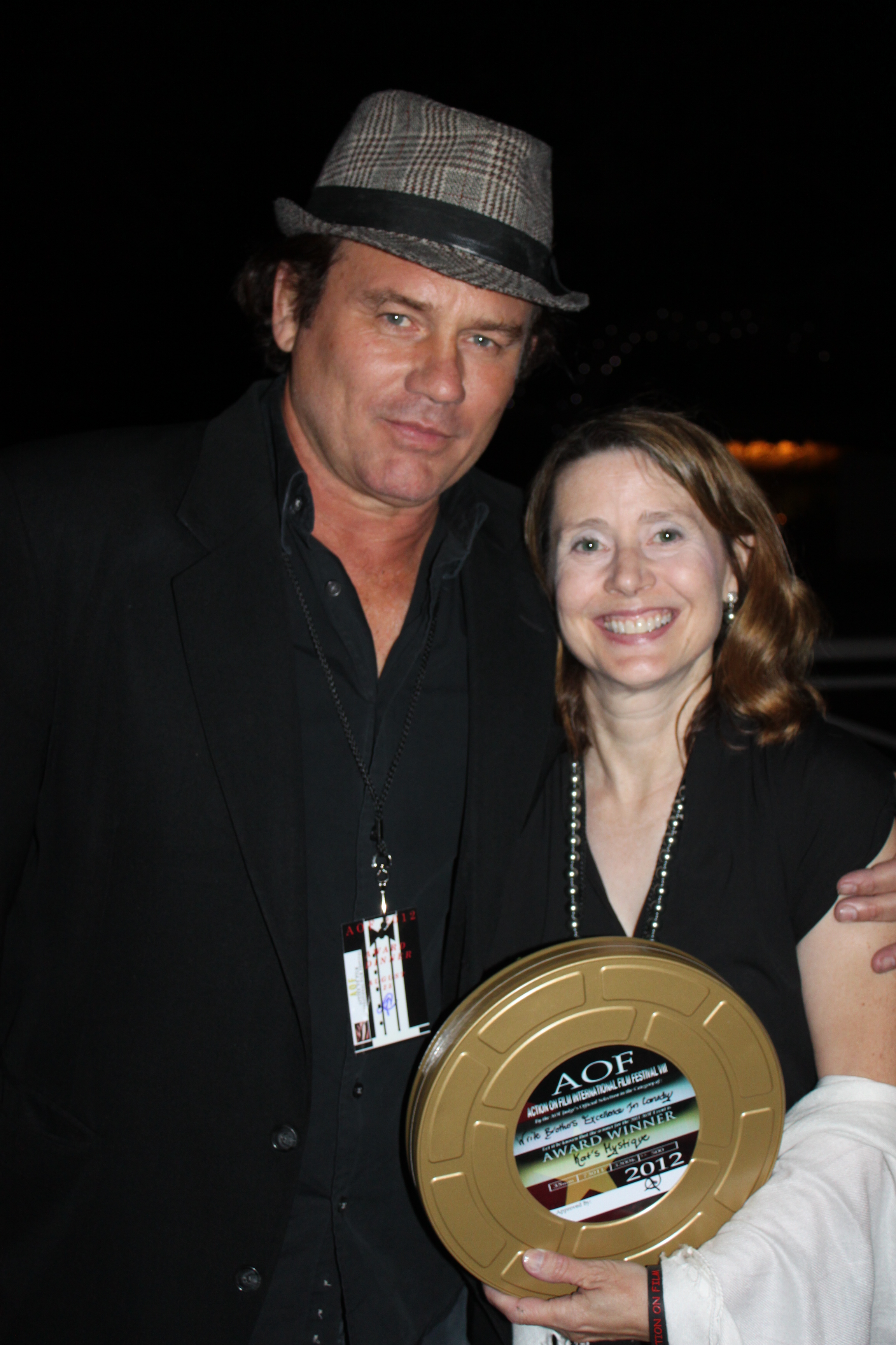 Colleen with Richard Tyson at the AOF Black Tie Event. Colleen won the 