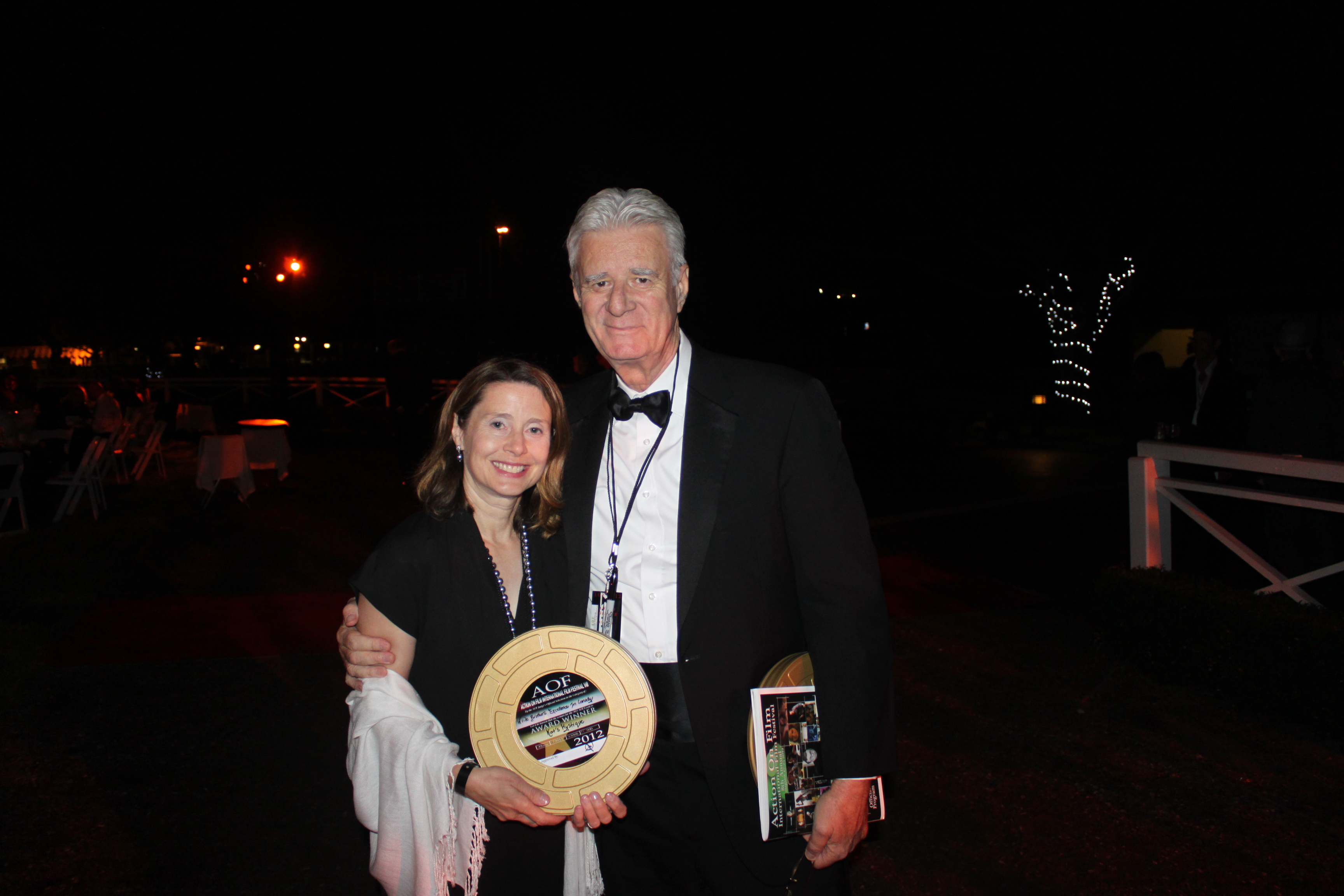 Colleen with Lyman Ward at the AOF Black Tie Event. Colleen won the 