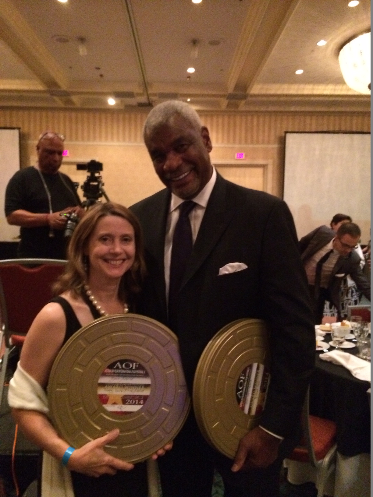 Colleen with Richard Gant at the AOF. Colleen won for 