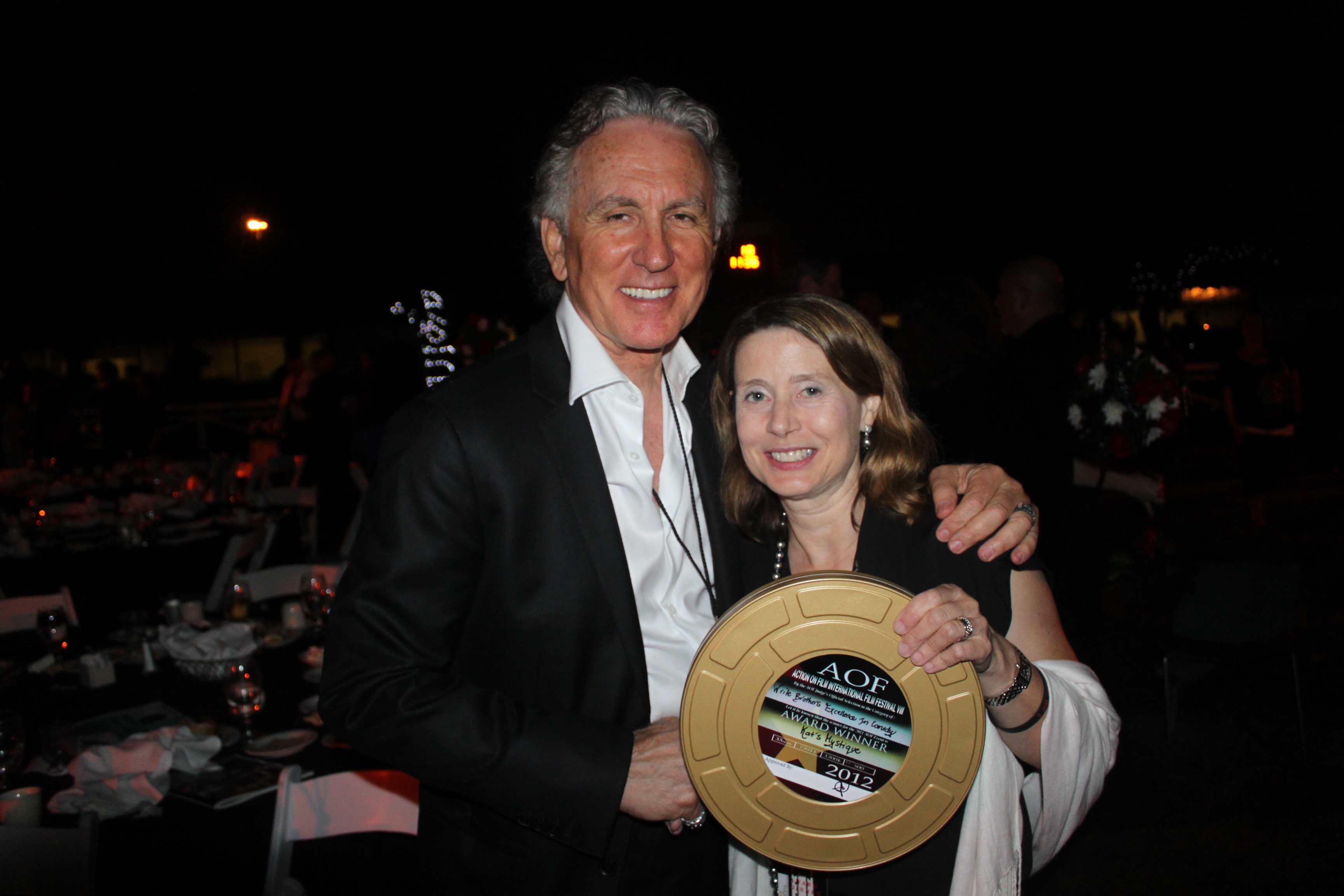 Colleen with Jack Lucarelli at the AOF Black Tie event. Colleen won the 