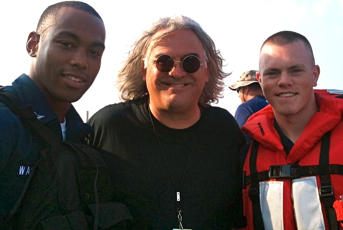 Director Paul Greengrass (Bourne Supremacy) & Roger Edwards on set of 