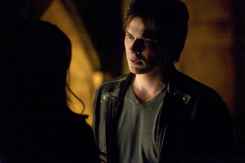 Still of Ian Somerhalder and Nina Dobrev in Vampyro dienorasciai (2009)