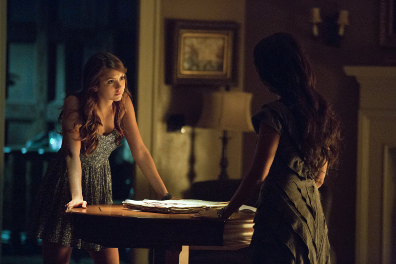 Still of Janina Gavankar and Nina Dobrev in Vampyro dienorasciai (2009)