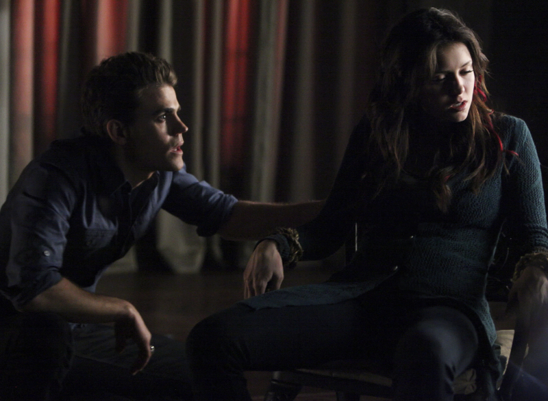 Still of Paul Wesley and Nina Dobrev in Vampyro dienorasciai (2009)