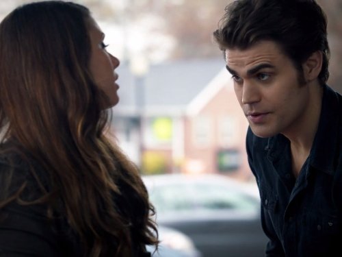 Still of Paul Wesley and Nina Dobrev in Vampyro dienorasciai (2009)