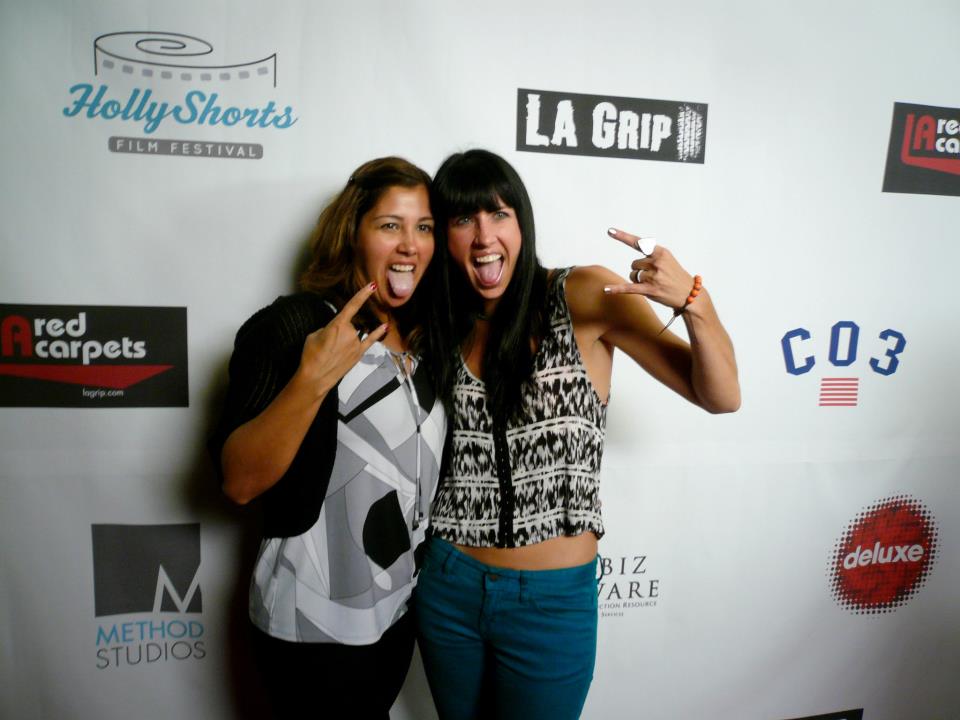 With filmmaker and friend, Kim Garland, at 2012 Hollyshorts Film Festival