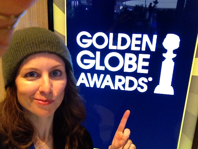 Tina Faux again at the 72nd Annual Golden Globes rehearsals, improv'ing like a lunatic