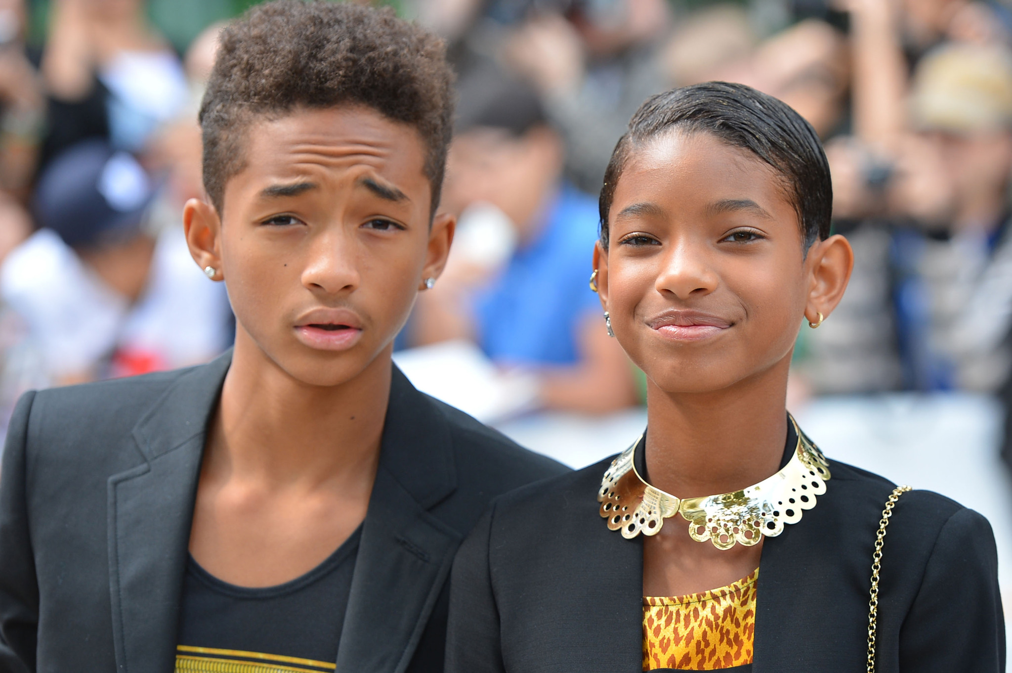 Jaden Smith and Willow Smith at event of Free Angela and All Political Prisoners (2012)
