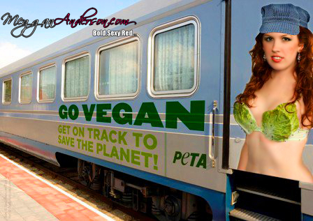 PETA stunt for Amtrak as a part of a pitch to wrap their train cars.