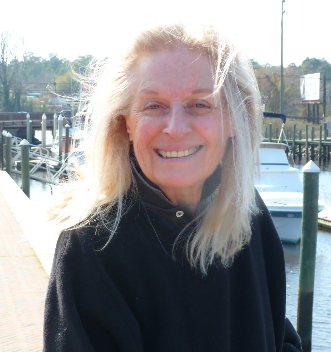 Laya at the boat dock in Virginia.