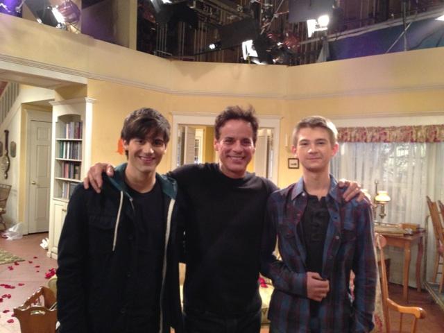 On set for Young & the Restless