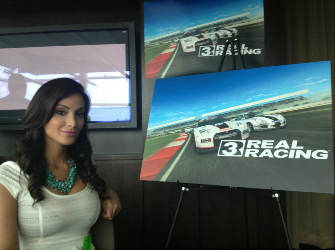 Crystal Marie Denha at the launch of Real Racing 3