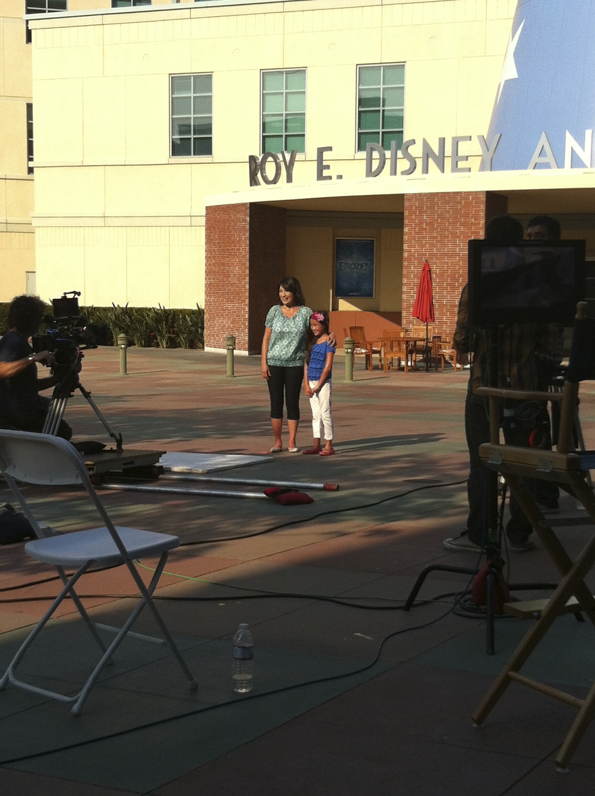 On set at Disney Animation Studio