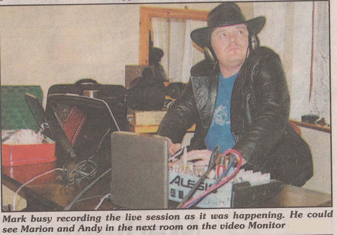 Newspaper Clipping documenting a historic recording made by Mark L Cowden while filming a BBC documentary Series at an apparent haunted location in Ireland